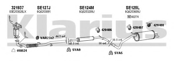 KLARIUS 790331U Exhaust System